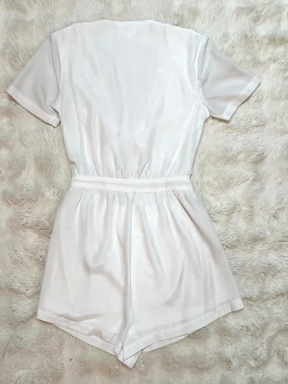 Superdown White Chiffon Tie Front Romper - Picture 7 of 15